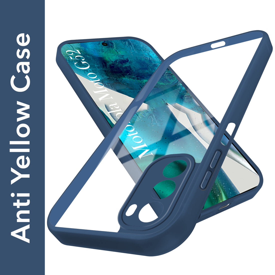 For Motorola Moto G52 5G Back Cover Case Ultra-Hybrid (Lifetime Anti Yellow | Anti Scratch | Crystal Clear Shockproof)