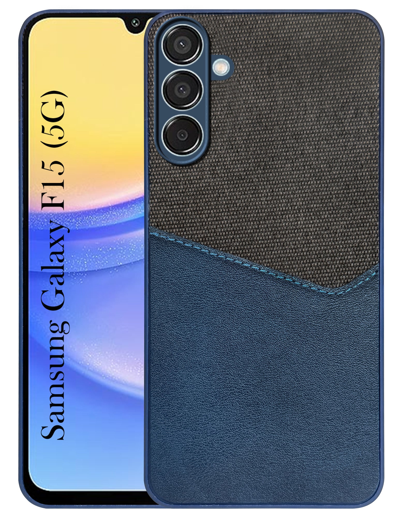 For Samsung Galaxy F15 5G Back Cover Case  (Dual PU Leather Stitch | Professional Minimalist | Soft and Flexible)
