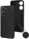 For Vivo iQOO Z9 Lite Back Cover Case (Matte Finish Silicone with Inside Fiber cloth)