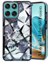 For Moto Edge 60 Fusion Back Cover Case Compatible With Motorola ( Dual Design Glitter Sparkle and Detachable Diamond Print Case | Soft and Flexible)