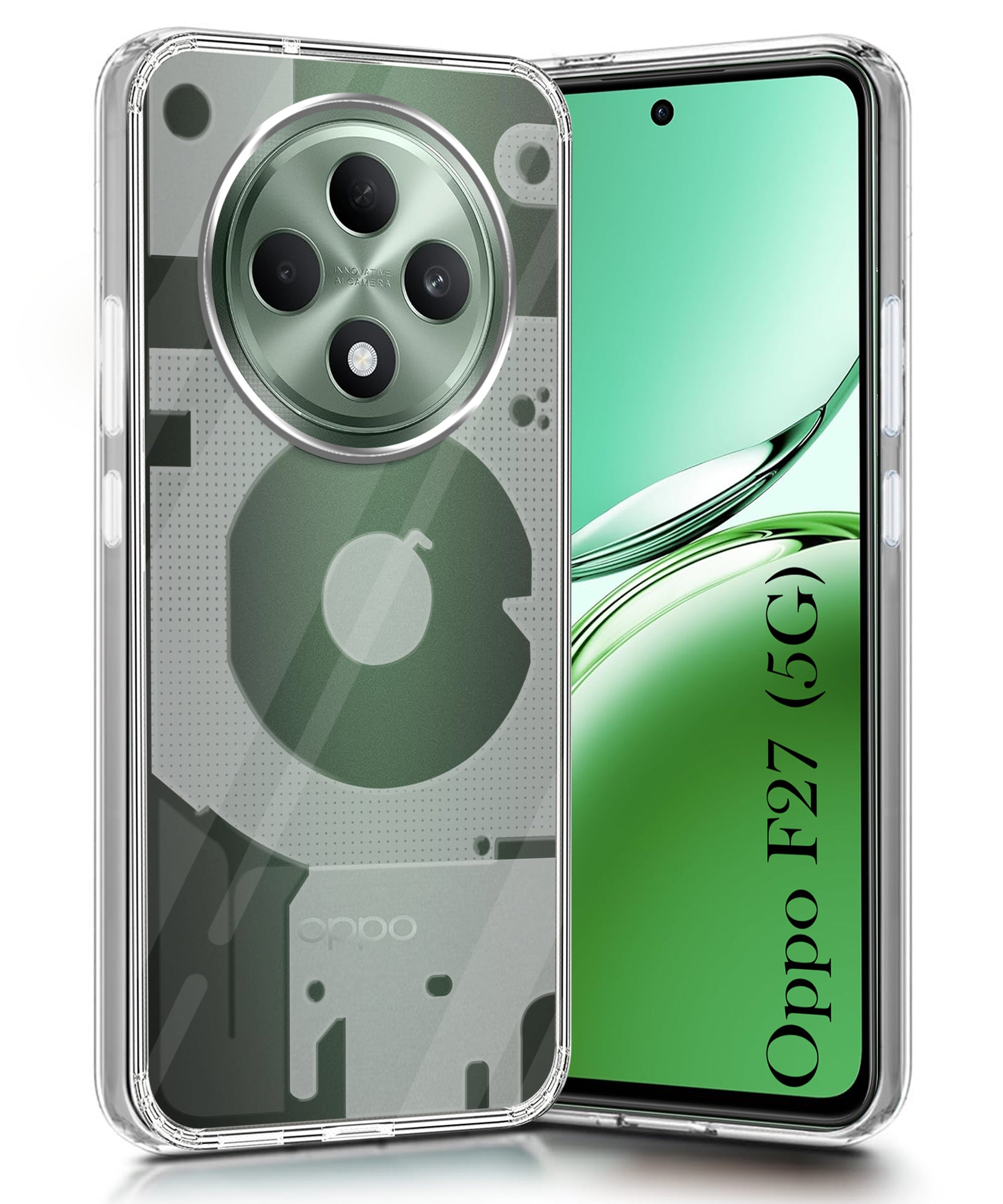 For Oppo F27 Back Cover (Silicone Matte Shockproof Case with Camera Protection | Soft and Flexible | Transparent)
