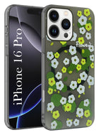 For Apple iPhone 16 Pro Back Cover Case (Cute Floral Design | Flower Print for Girls | MagSafe Compatible Wireless Charging)