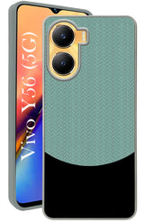 For Vivo Y56 5G Back Cover Case (Elegant PU Leather Finish | Premium Minimalist Professional | Camera Protection Bump)