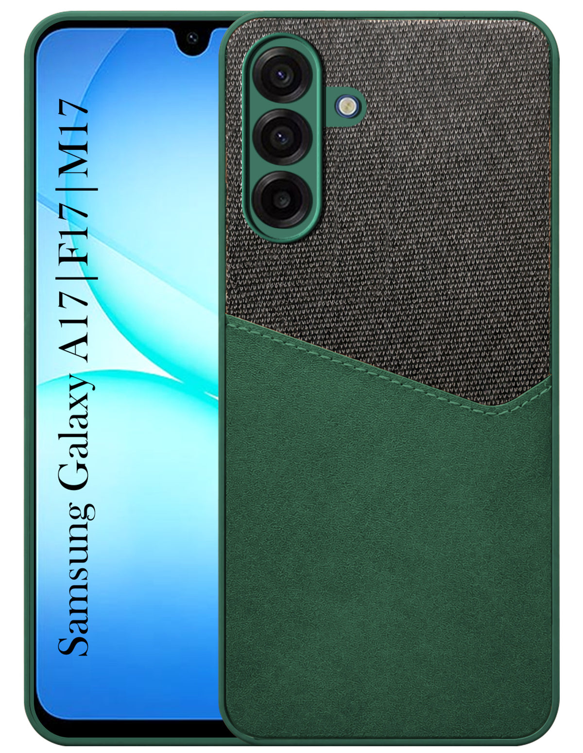 For Samsung Galaxy A17 | Samsung F17 | Samsung M17 5G Back Cover Case (Dual PU Leather Stitch | Professional Minimalist | Soft and Flexible)