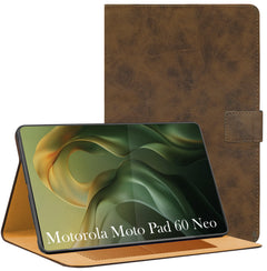 For Motorola Moto Pad 60 Neo 11 Inch Flip Cover Folio Cover (PU Leather | Multi-Angle Smart Stand | Card Storage Slots | Silicone Back Pouch)