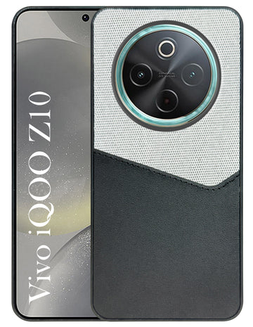 For Vivo iQOO Z10 Back Cover Case (Dual PU Leather Stitch | Professional Minimalist | Soft and Flexible)