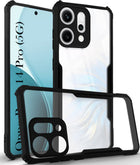 For Oppo Reno14 Pro 5G | Oppo Reno 14 Pro 5G Back Cover Case ( Shockproof with Polycarbonate Clear Panel | Professional Black)
