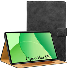 For Oppo Pad SE 10.95 Inch OPD2417 Flip Cover Folio Cover (PU Leather | Multi-Angle Smart Stand | Card Storage Slots | Silicone Back Pouch)
