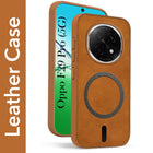 For Oppo F29 Pro Back Cover Case Leather Finish (MagSafe Compatible Wireless Charging | Soft Touch | Camera Bump Protection)