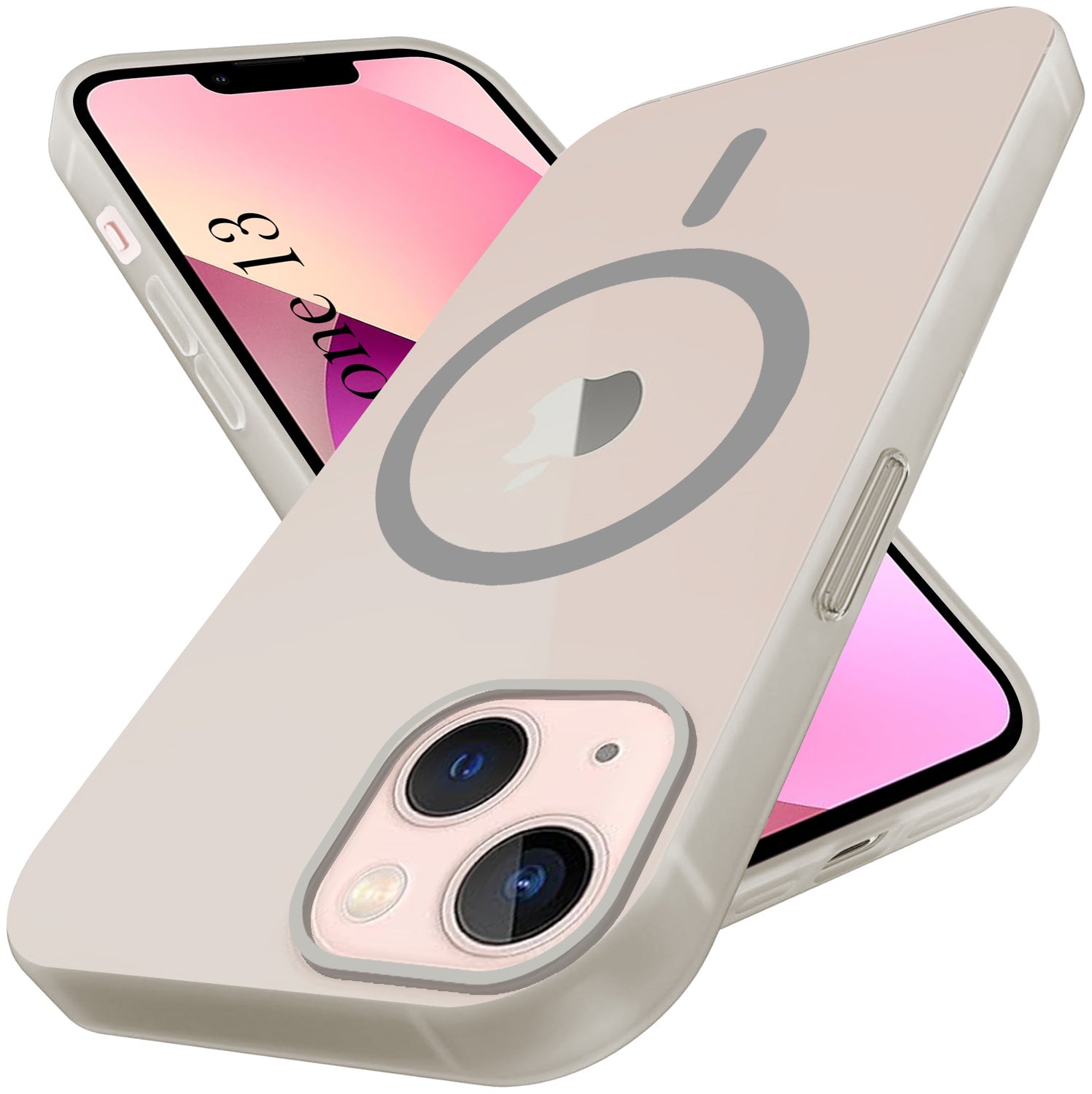 For Apple iPhone 13 Back Cover Case (Frosted Matte Feel | MagSafe Compatible Wireless Charging | Polycarbonate Material)