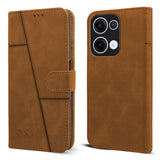 For Oppo Reno13 5G | Oppo Reno 13 5G Flip Cover Case ( Stitched Leather with Magnetic Closure)