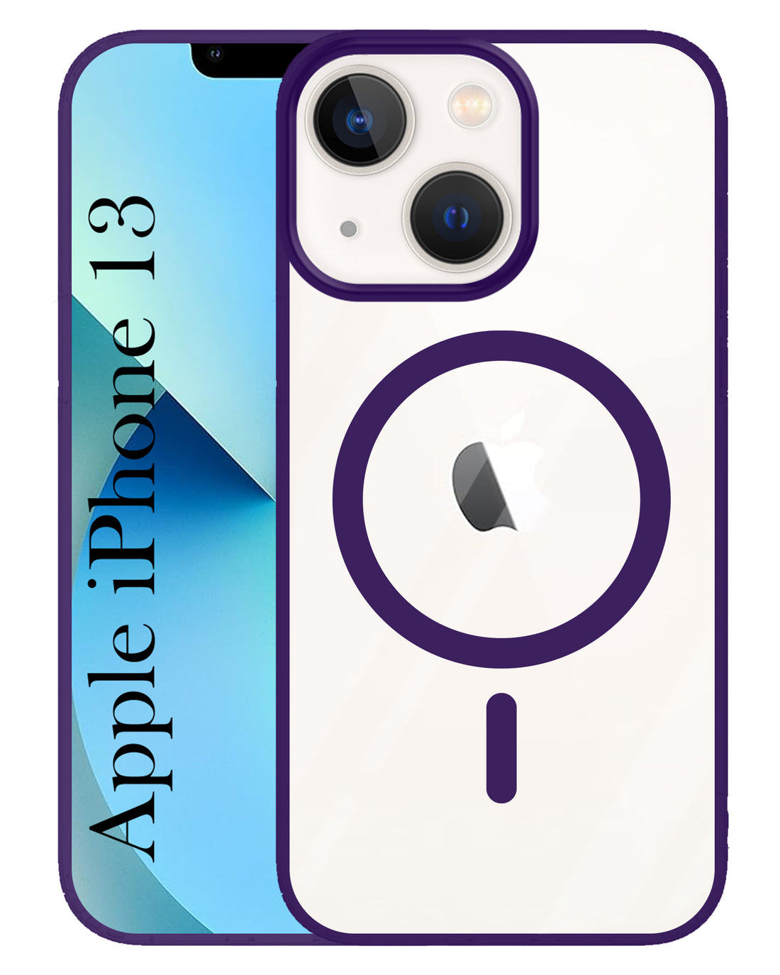 For Apple iPhone 13 Back Cover Case (MagSafe Compatible Wireless Charging | Hybrid Camera Bump Protection | Shockproof Polycarbonate Material)