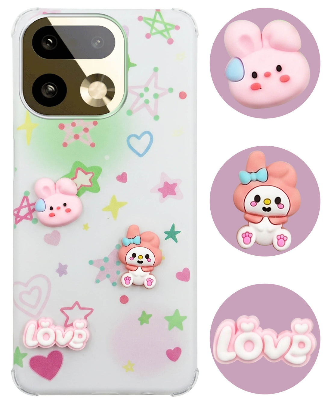 For Realme 16 Pro Plus 5G Back Cover Case (3D Cute Cartoons | Hard Back Side Soft | Matte Premium Finish | HD Printing)
