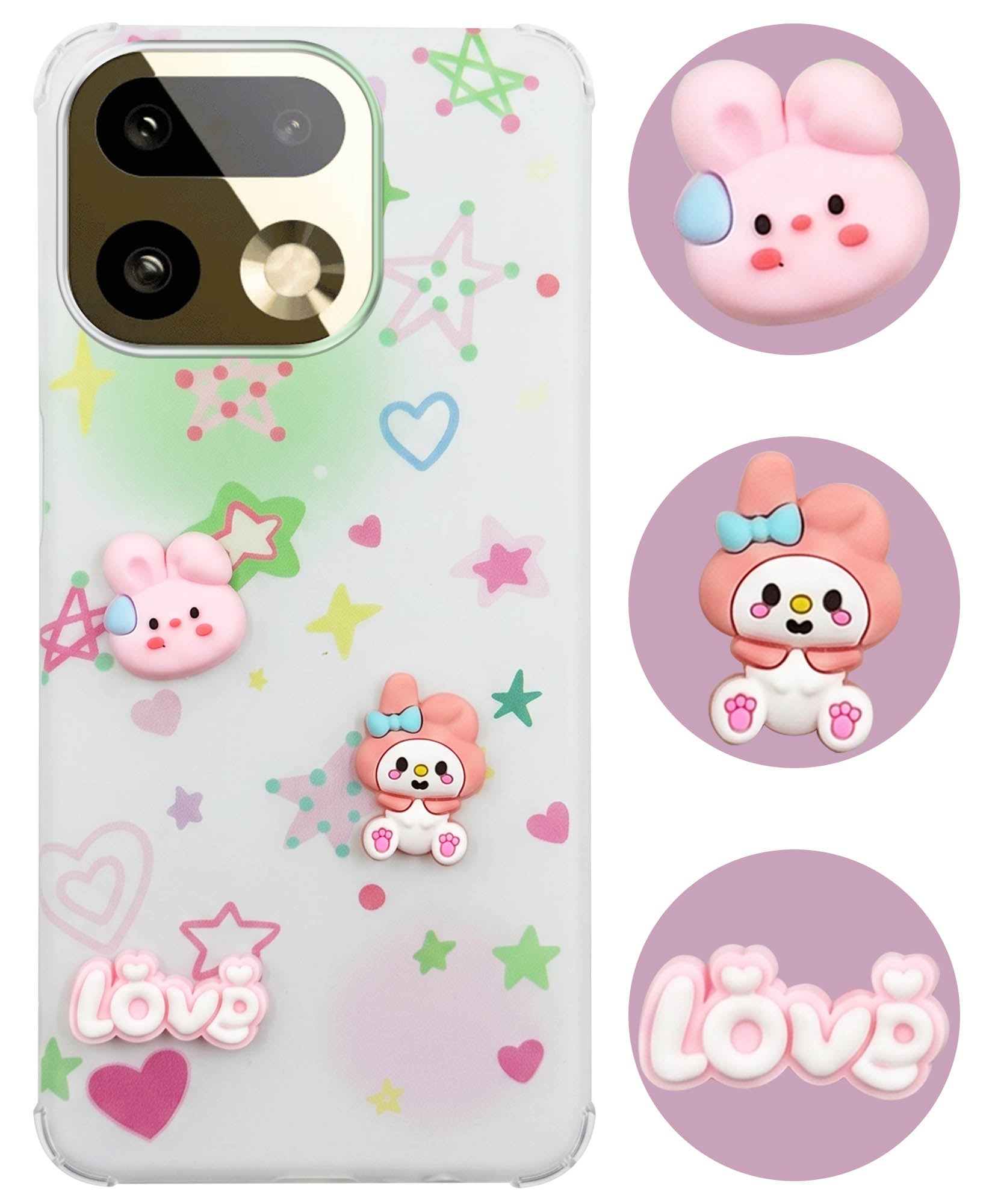 For Realme 16 Pro Plus 5G Back Cover Case (3D Cute Cartoons | Hard Back Side Soft | Matte Premium Finish | HD Printing)