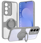 For Samsung Galaxy S25 FE Back Cover Case with stand (Built-in Ring Holder Kickstand | Lifetime Anti Yellow | Camera Protection)