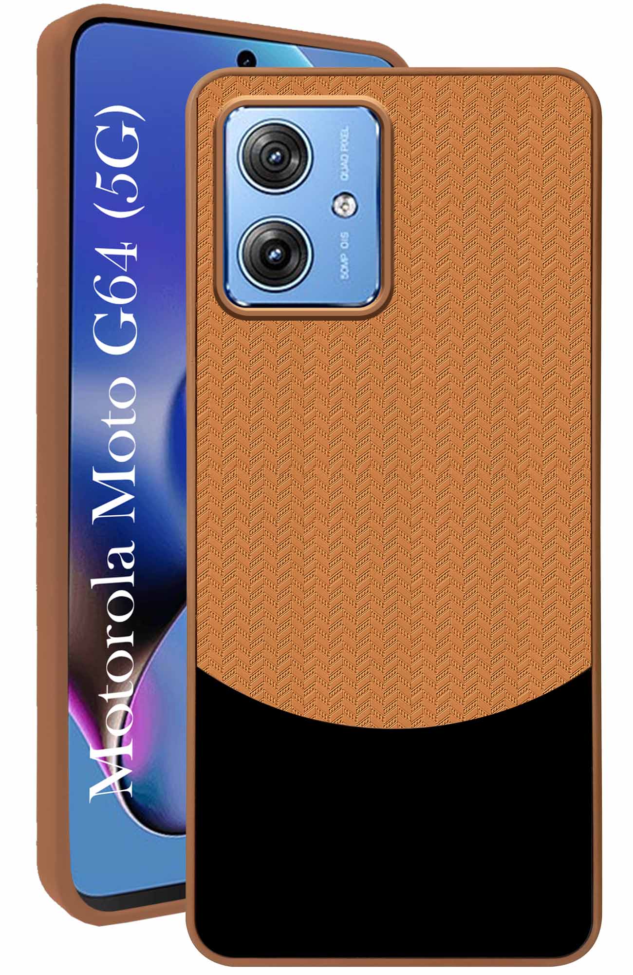 For Motorola Moto G64 5G Back Cover Case (Elegant PU Leather Finish | Premium Minimalist Professional | Camera Protection Bump)