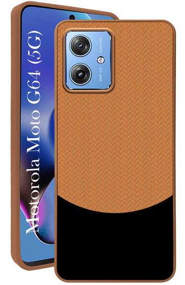 For Motorola Moto G64 5G Back Cover Case (Elegant PU Leather Finish | Premium Minimalist Professional | Camera Protection Bump)