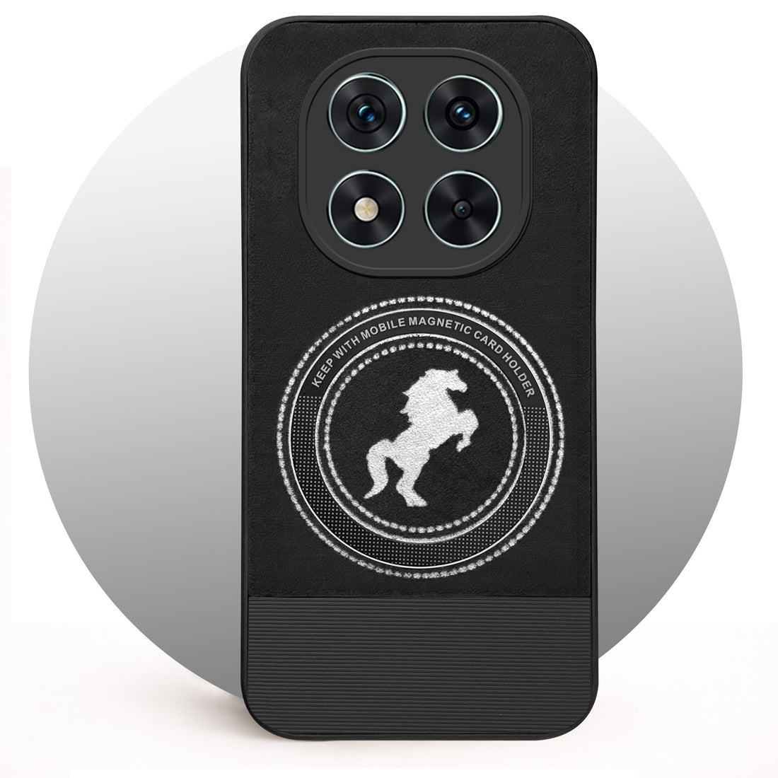 For Redmi Note 14 Pro Back Cover Case PU Leather Finish (Professional Minimalist Texture | MagSafe Compatile | Camera Protection | Sleek Sober Formal)