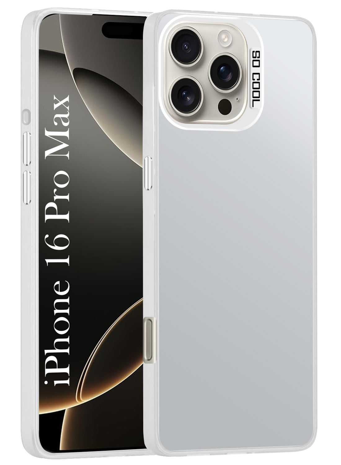 For Apple iPhone 16 Pro Max Hard Back Cover Case(Velvet Touch | Professional Glossy Finish | Camera Protection Bump)