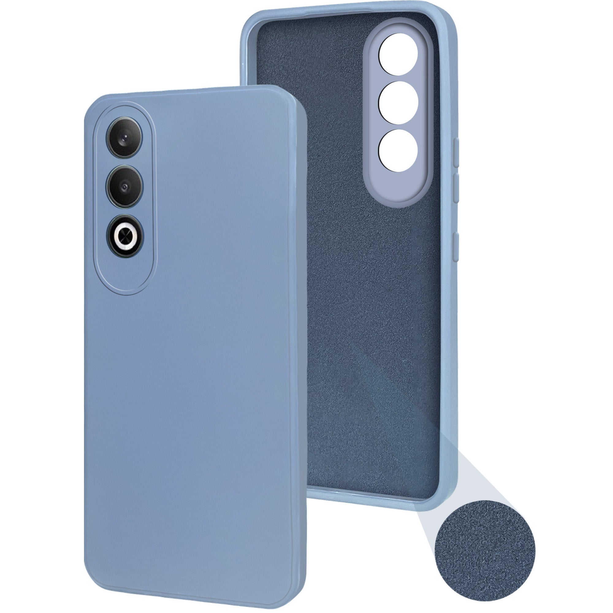 For Oneplus Nord CE 4 Back Cover Case (Matte Finish Silicone with Inside Fiber Cloth)
