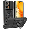 For Realme P4 Power 5G | Realme Narzo Power Back Cover Case Hybrid Armor (Sliding Shutter Camera Protection | Polycarbonate |Ring Holder Kickstand)