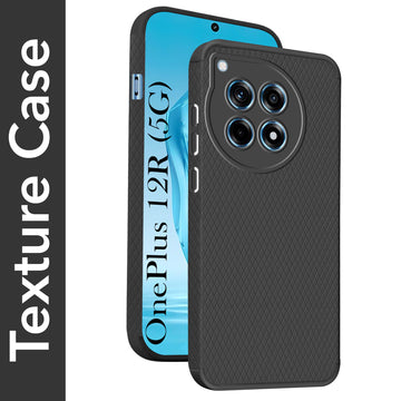 For OnePlus 12R 5G Back Cover Case (Minimalist Design Stitched Leather | Shockproof Raised Edges for Camera & Screen Protection)