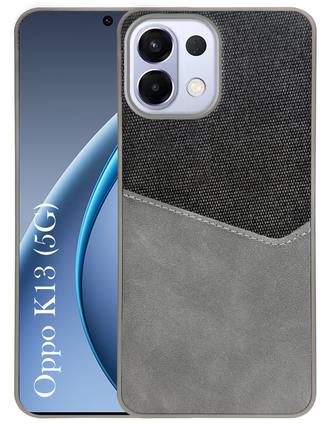 For Oppo K13 Back Cover Case (Dual PU Leather Stitch | Professional Minimalist | Soft and Flexible)