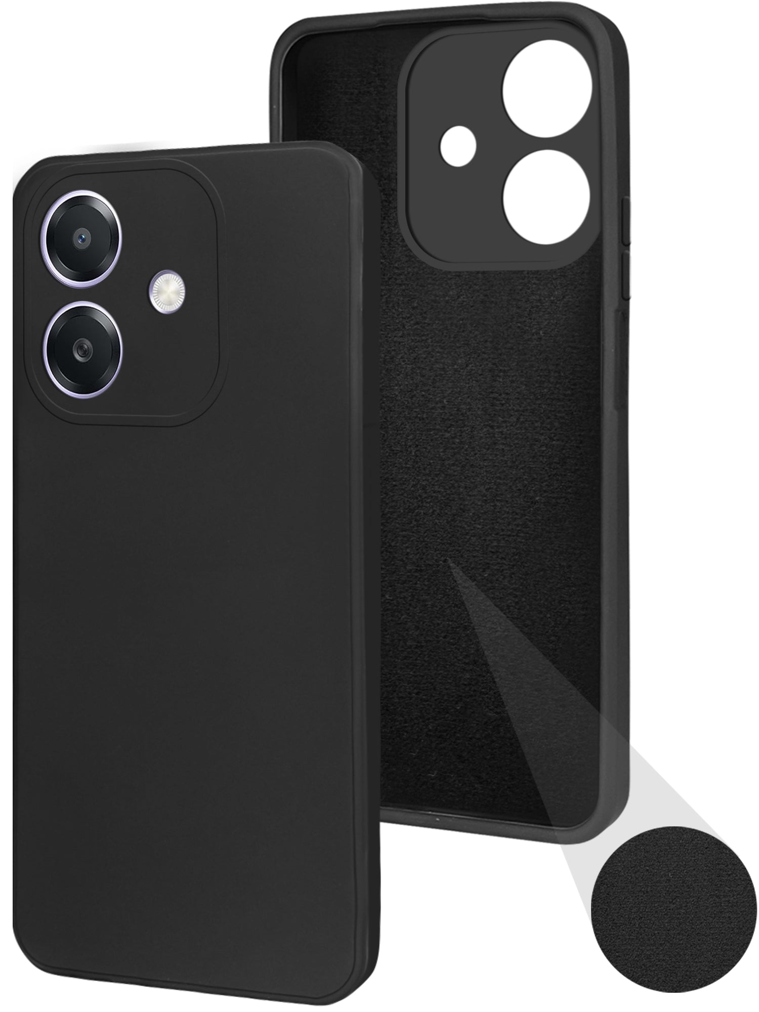 For Oppo A3X 5G | Oppo A3 5G Back Cover Case ( Matte Finish Silicone with Inside Fiber cloth)