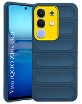 For Vivo iQOO Z10x Back Case Cover (Matte Liquid Silicone| Professional Wave Design | Camera Protection Ring | Shockproof Anti Slip Grip)