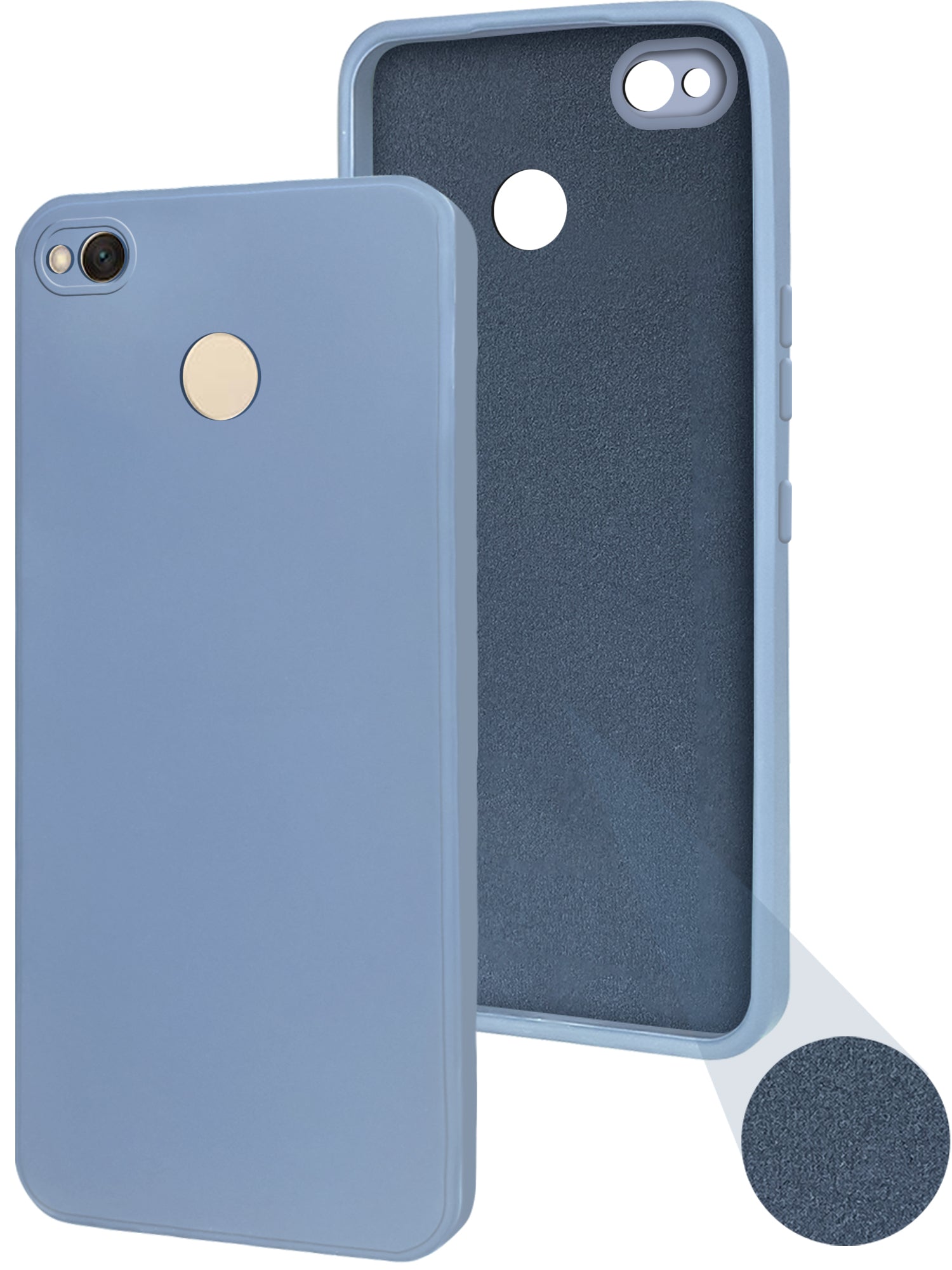 For Xiaomi Redmi 4X Back Cover Case (Matte Finish Silicone with Inside Fiber cloth |Black)