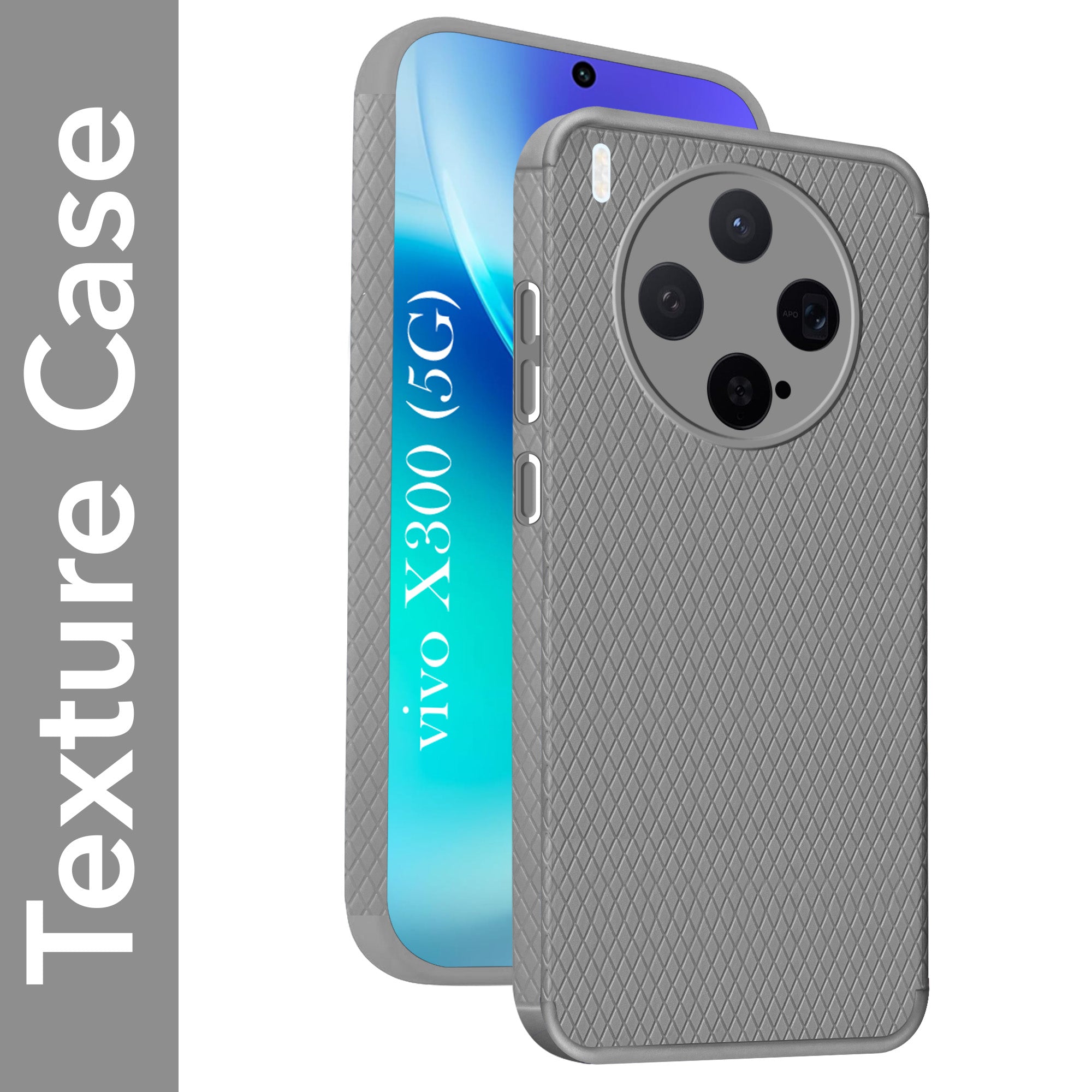 For Vivo X300 5G Back Cover Case Liquid Silicone (Camera Protection | Side Grip Texture | Soft and Flexible)