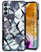 For Samsung Galaxy M15 5G Back Cover Case (Dual Design Glitter Sparkle and Detachable Diamond Print Case | Soft and Flexible)