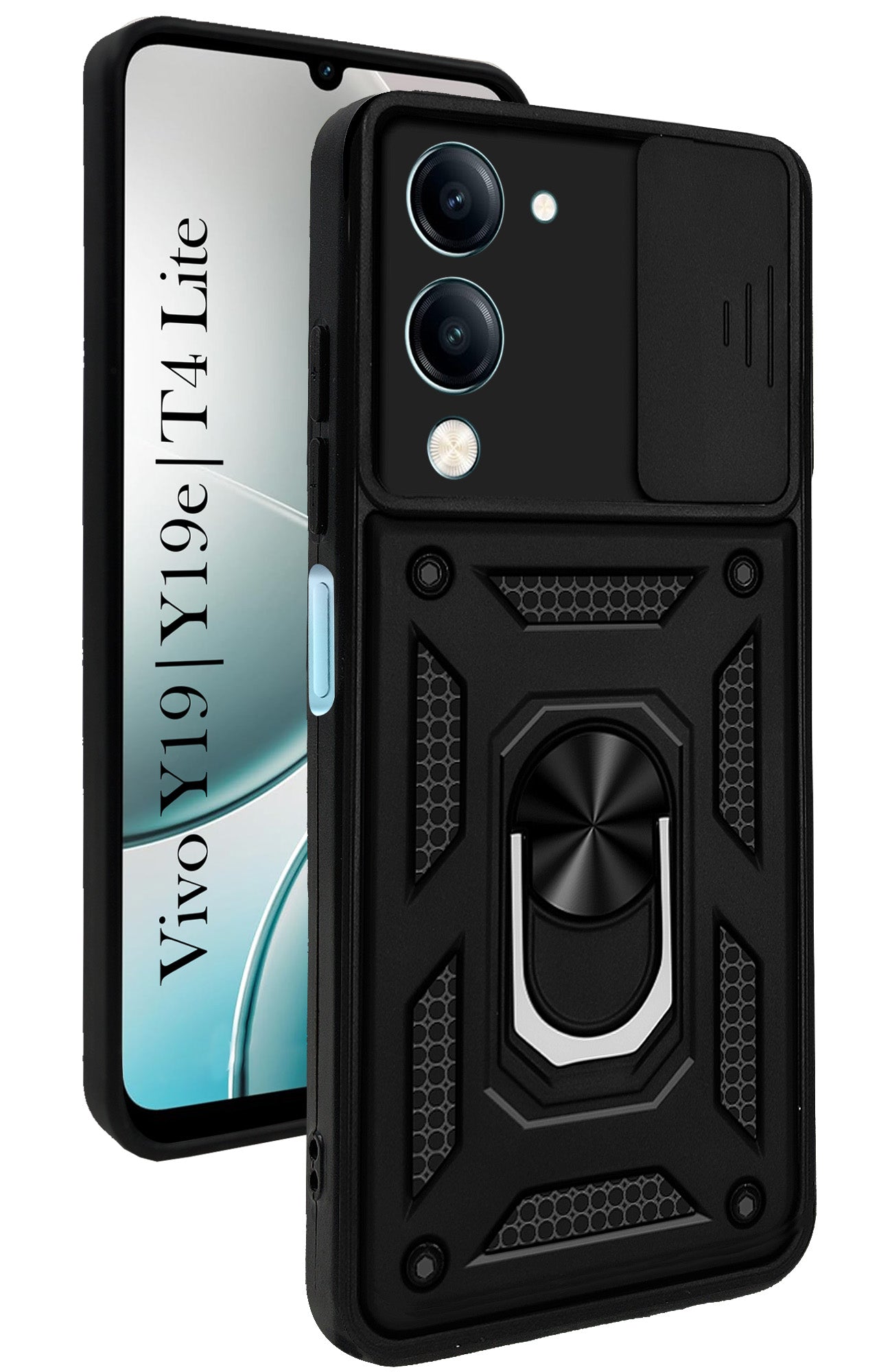For Vivo Y19 | Vivo Y19e | Vivo T4 Lite Back Cover Case (Hybrid Dual Armor Polycarbonate)
