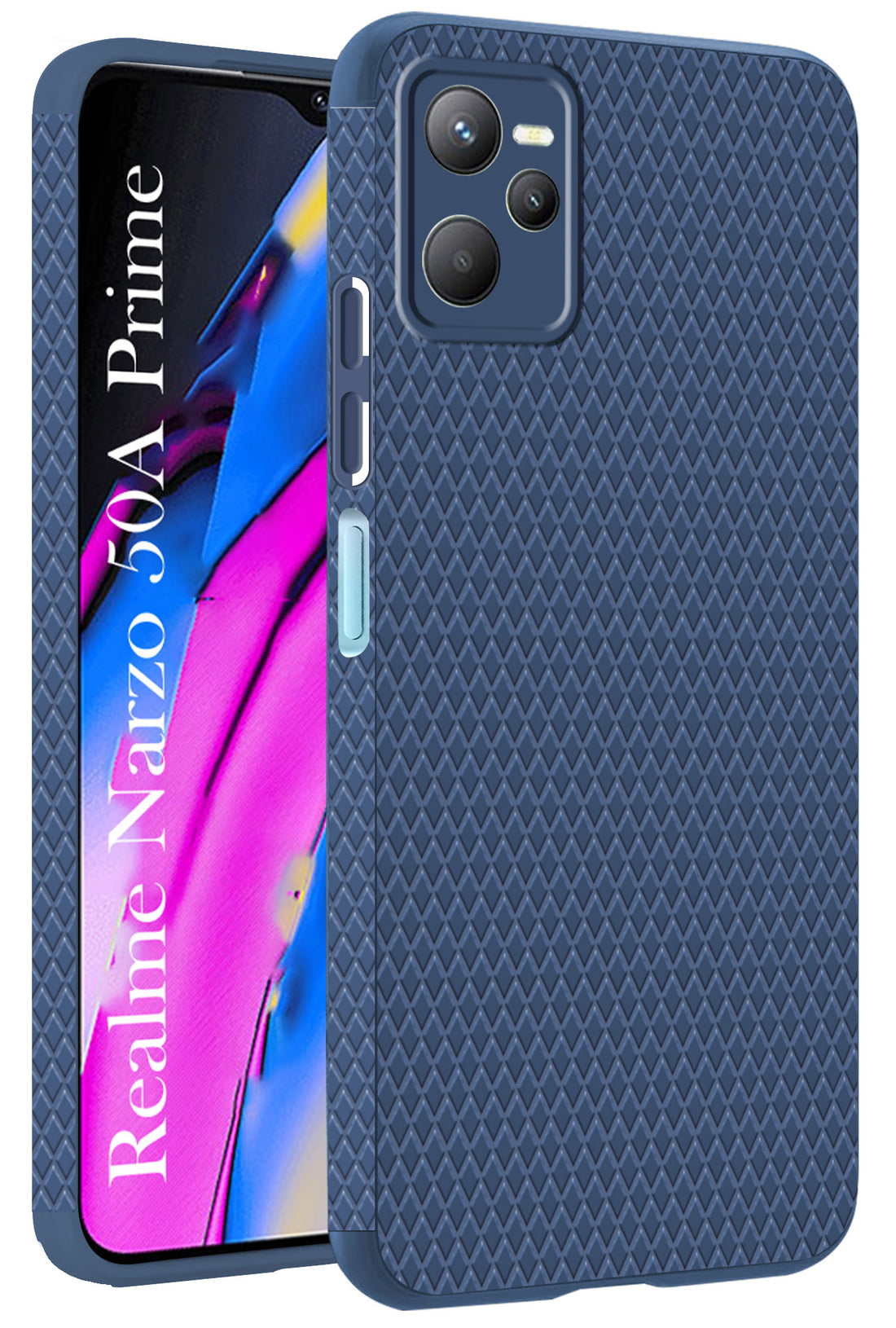 For Realme Narzo 50A Prime Back Cover Case (Liquid Silicone | Side Grip | Camera Protection)