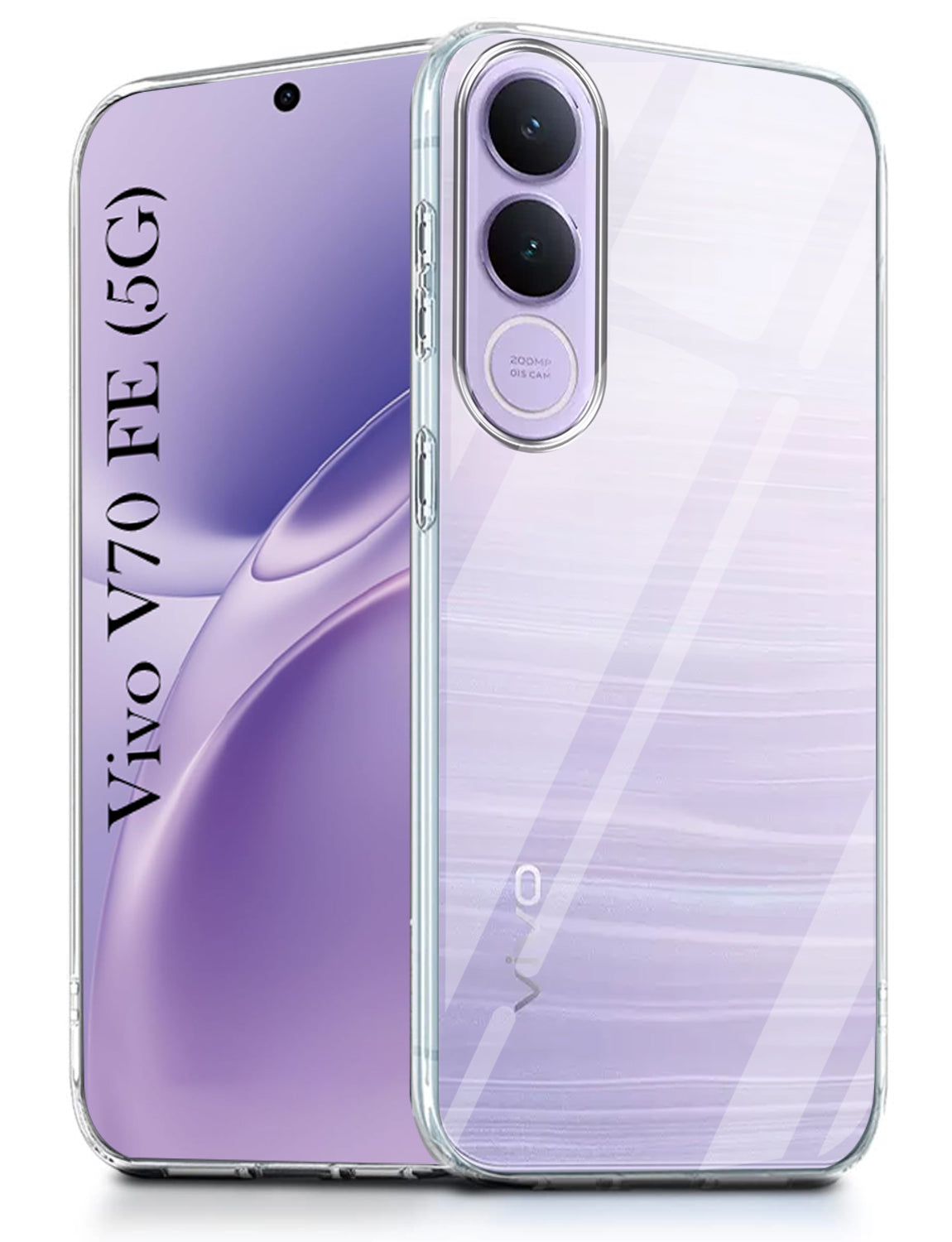 For Vivo V70 FE 5G Back Cover Case Silicone (Clear Shockproof Case with Camera Protection | Soft and Flexible | Transparent)