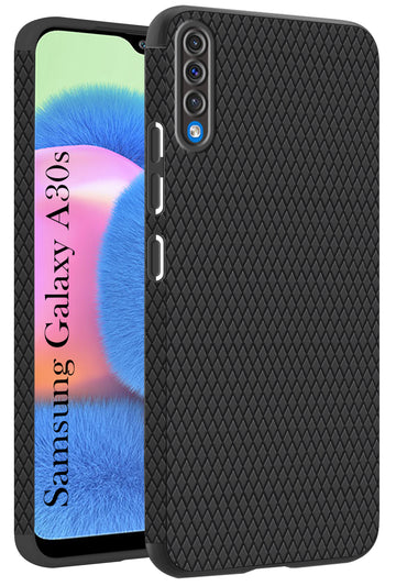 For Samsung Galaxy A30s Back Cover Case (Liquid Silicone | Side Grip | Camera Protection)