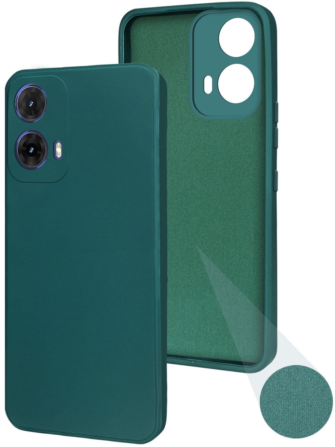 For Motorola Moto G85 5G Back Cover Case (Matte Finish Silicone with Inside Fiber cloth)
