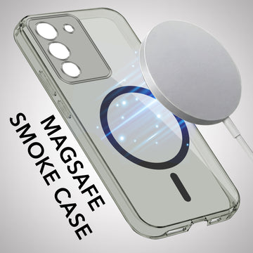 For Vivo Y200 Back Cover Case Lifetime Anti-Yellow MagSafe Compatible Clear (Sleek Hard Crystal | Shockproof and Camera Protection)