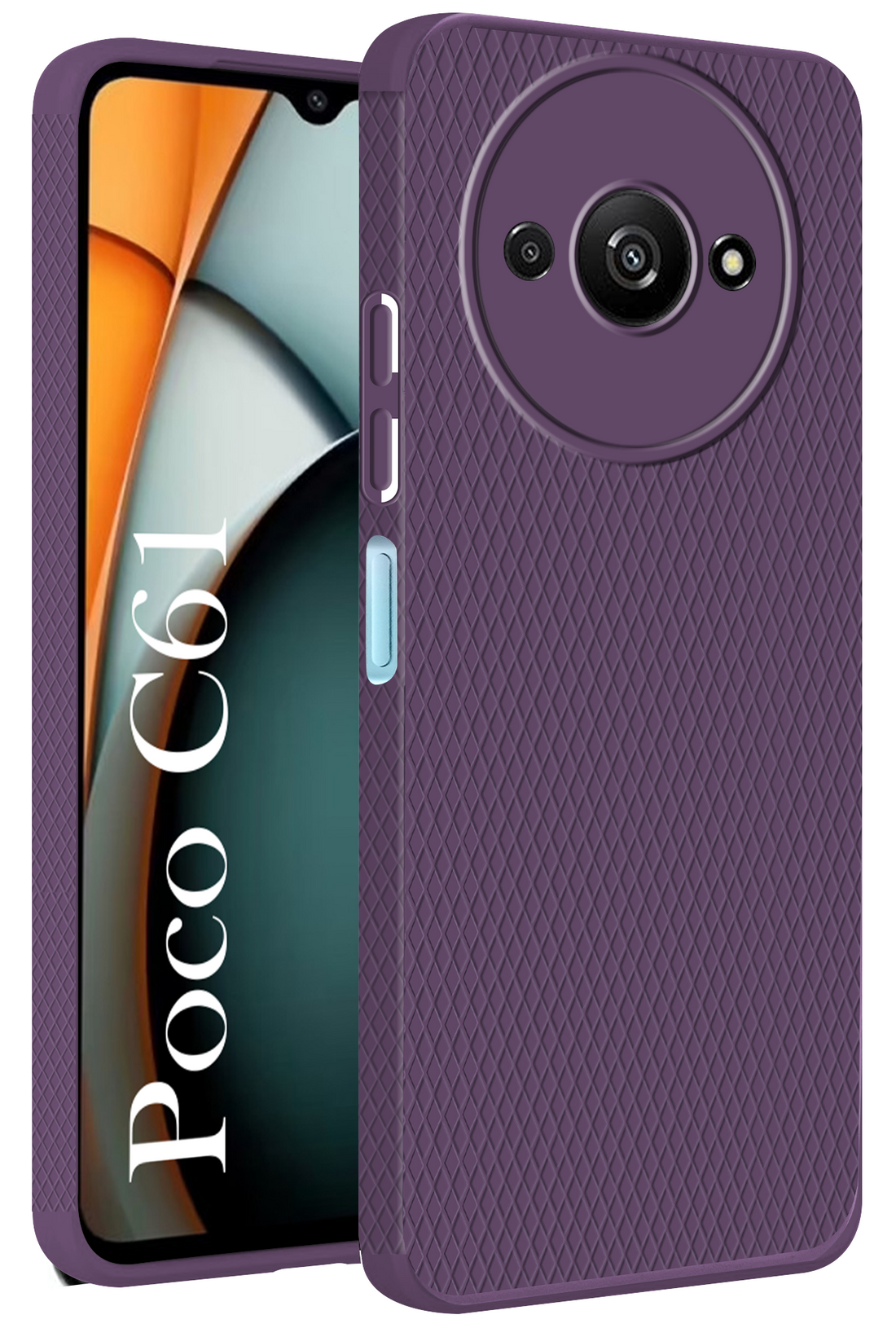 For Xiaomi Poco C61 Back Cover Case (Liquid Silicone | Side Grip | Camera Protection)