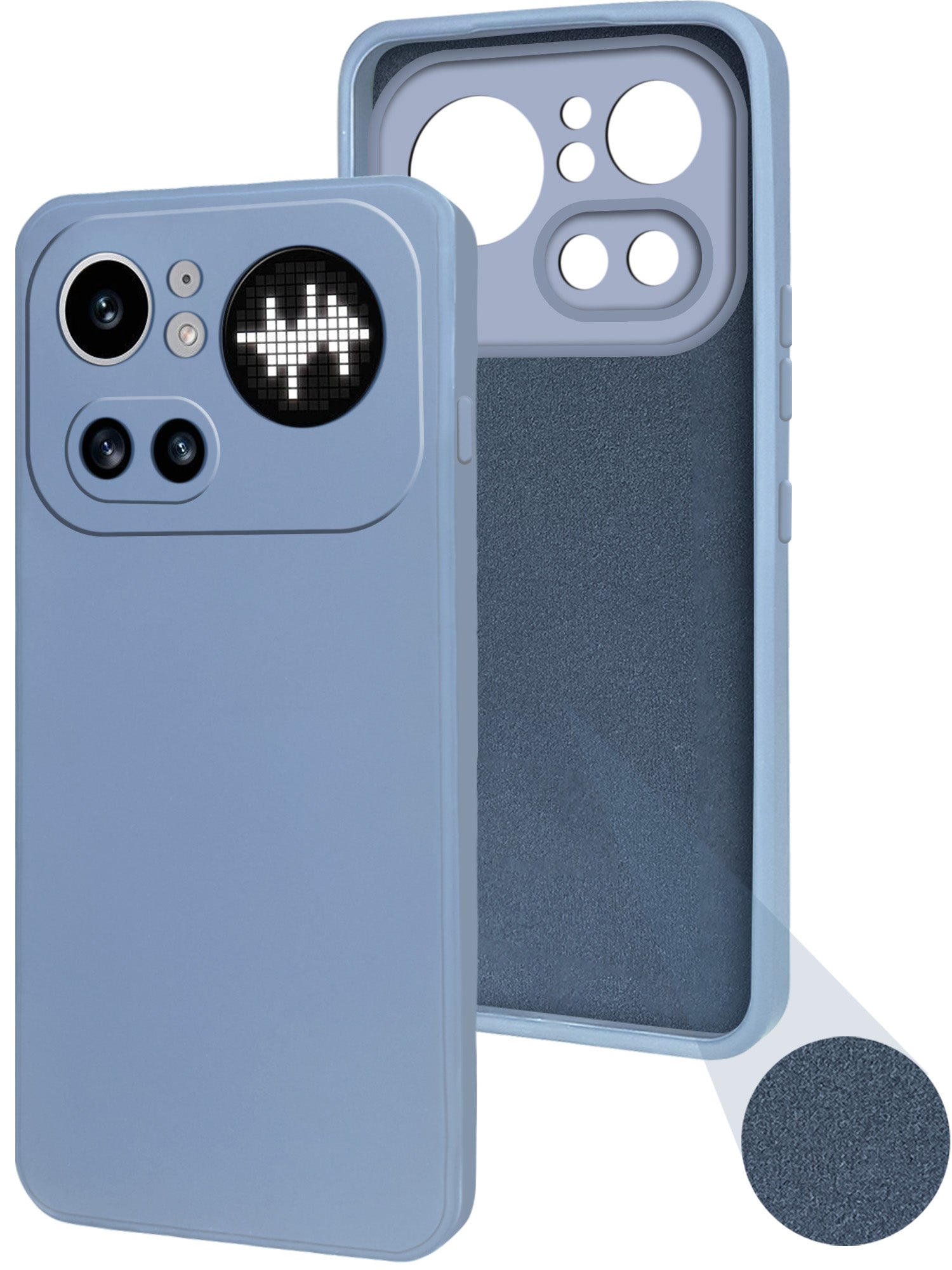 For Nothing Phone 4A Pro 5G Back Cover Case (Matte Finish Silicone with Inside Fiber cloth)