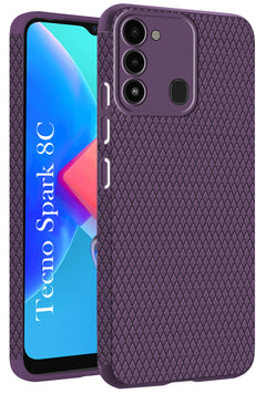 For Tecno Spark 8C Back Cover Case (Liquid Silicone | Side Grip | Camera Protection)