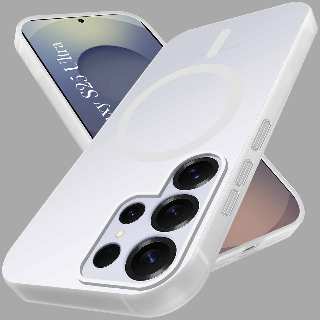 For Samsung Galaxy S25 Ultra Back Cover Case (Frosted Matte Feel | MagSafe Compatible Wireless Charging | Polycarbonate Material)