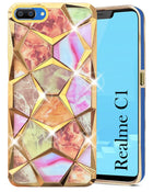 For Realme C1 Back Cover Case (Dual Design Glitter Sparkle and Detachable Diamond Print Case | Soft and Flexible)