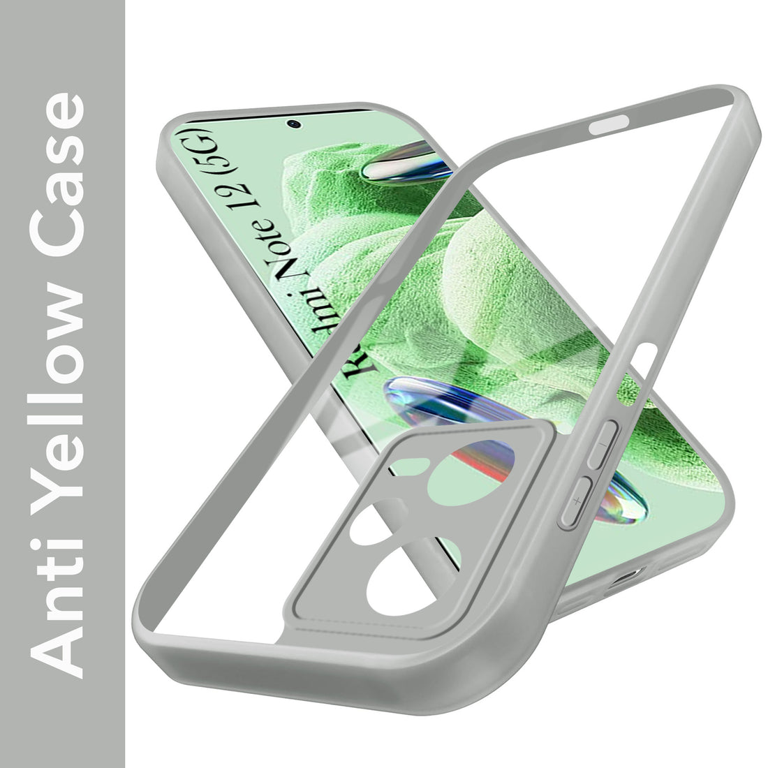 For Redmi Note 12 5G  Back Cover Case Ultra-Hybrid (Lifetime Anti Yellow | Anti Scratch | Crystal Clear Shockproof)