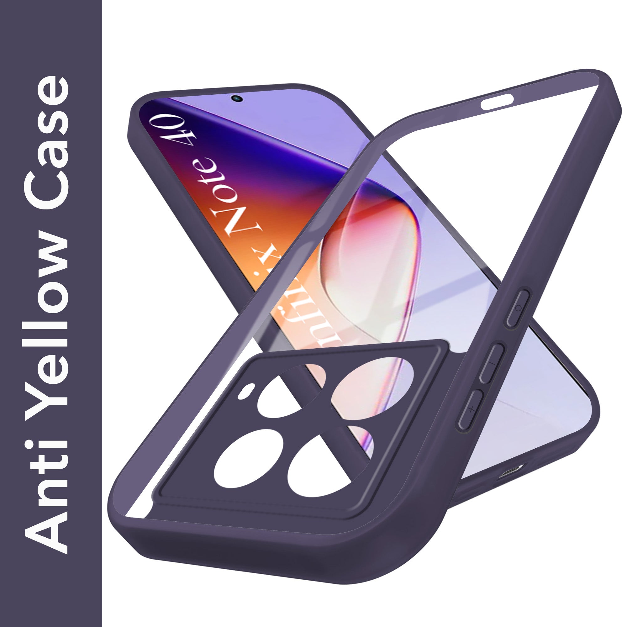 For Infinix Note 40 Back Cover Case (Lifetime Anti Yellow | Anti Scratch | Crystal Clear Shockproof)