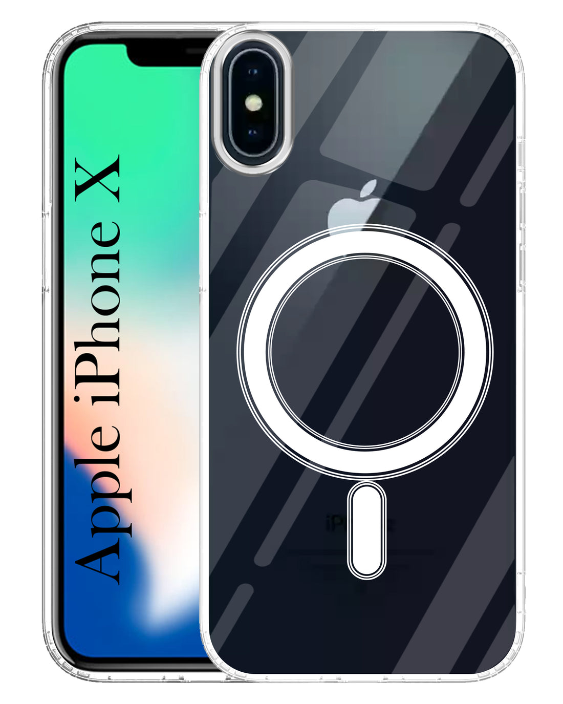 For Apple iPhone X Back Cover Case ( MagSafe Compatible Wireless Charging | Hybrid Camera Bump Protection | Shockproof Polycarbonate Material)