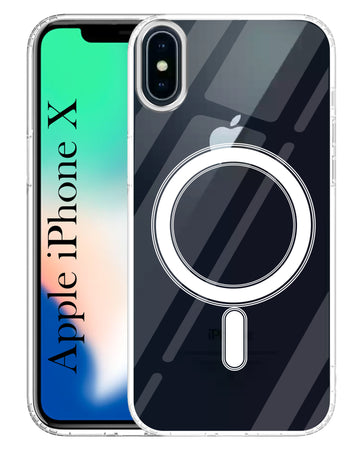 For Apple iPhone X Back Cover Case ( MagSafe Compatible Wireless Charging | Hybrid Camera Bump Protection | Shockproof Polycarbonate Material)
