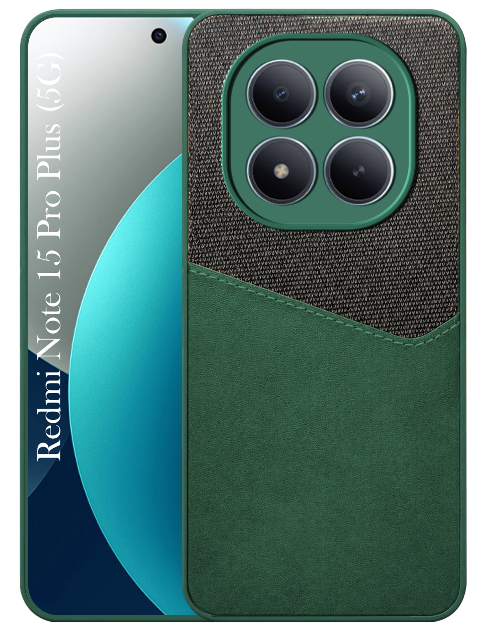 For Xiaomi Redmi Note 15 Pro Plus 5G Back Cover Case (Dual PU Leather Stitch | Professional Minimalist | Soft and Flexible)