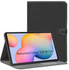 For Flip Cover Folio Case Samsung Galaxy Tab S6 Lite 10 Inch SM-P613 / P619 (PU Matte Leather | Multi-Angle Smart Stand | Card Storage Slots | Silicone Back Pouch)
