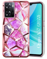 For Oppo A57 2022 4G Back Cover Case ( Dual Design Glitter Sparkle and Detachable Diamond Print Case | Soft and Flexible)